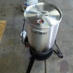 Heating mash water